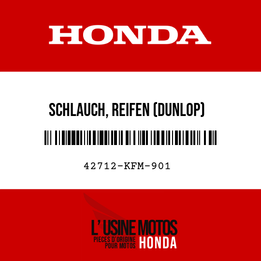 image de 42712-KFM-901 SCHLAUCH, REIFEN (DUNLOP) (80/90-17M/C)