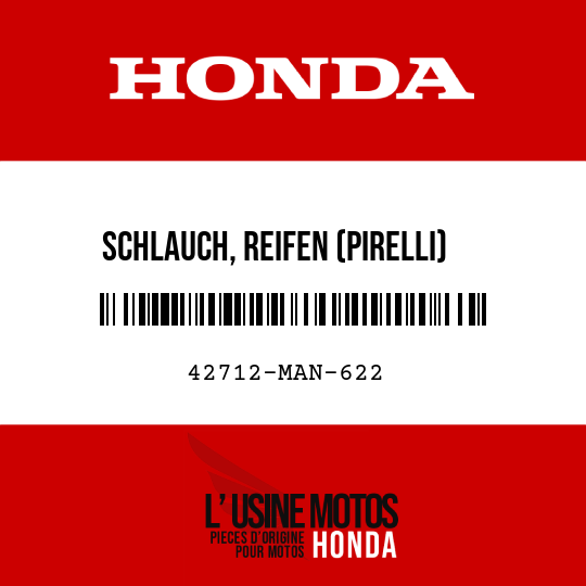 image de 42712-MAN-622 SCHLAUCH, REIFEN (PIRELLI) (110/90-17 M/C)