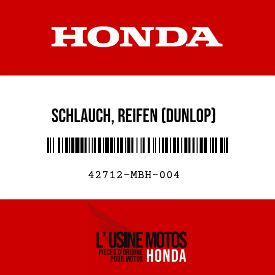 image de 42712-MBH-004 SCHLAUCH, REIFEN (DUNLOP)