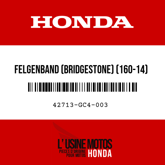image de 42713-GC4-003 FELGENBAND (BRIDGESTONE) (160-14)