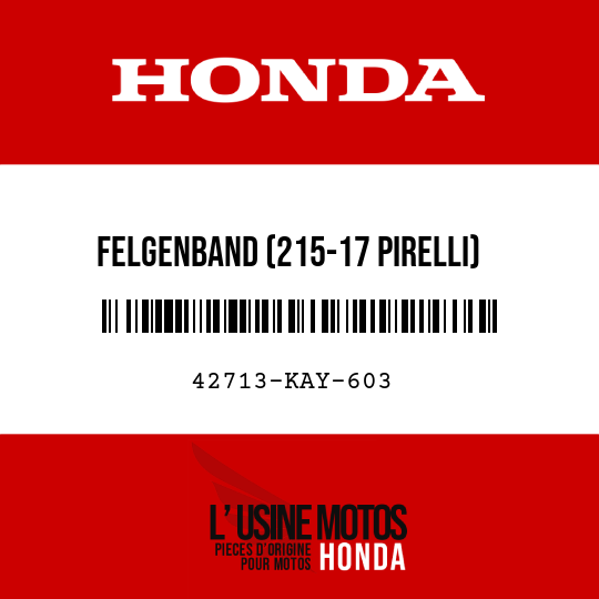 image de 42713-KAY-603 FELGENBAND (215-17 PIRELLI)