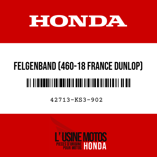 image de 42713-KS3-902 FELGENBAND (460-18 FRANCE DUNLOP)