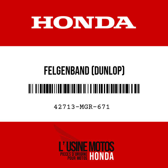 image de 42713-MGR-671 FELGENBAND (DUNLOP)
