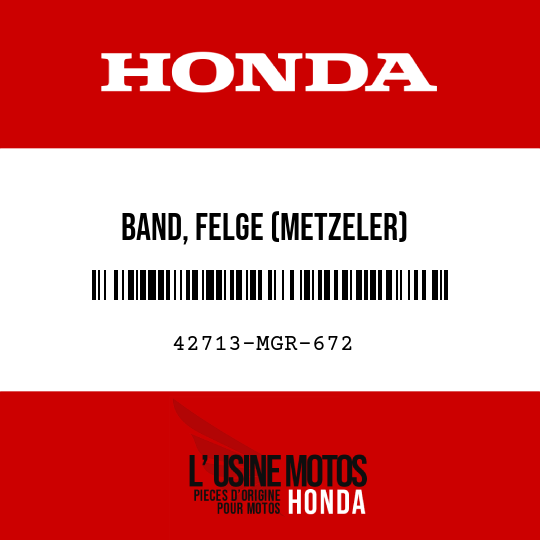 image de 42713-MGR-672 BAND, FELGE (METZELER)