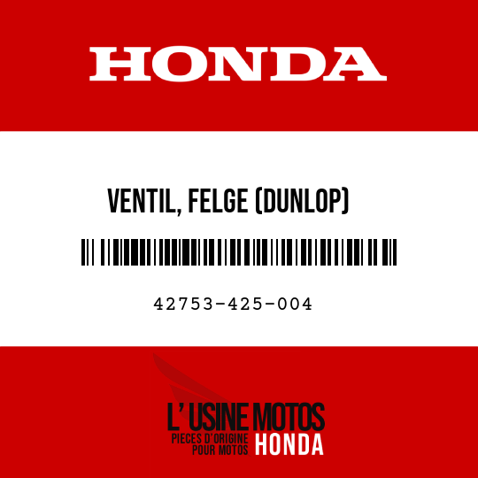 image de 42753-425-004 VENTIL, FELGE (DUNLOP)