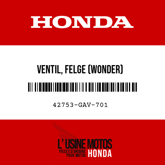 image de 42753-GAV-701 VENTIL, FELGE (WONDER)