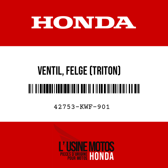 image de 42753-KWF-901 VENTIL, FELGE (TRITON)