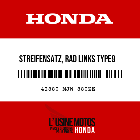 image de 42880-MJW-880ZE STREIFENSATZ, RAD LINKS TYPE9