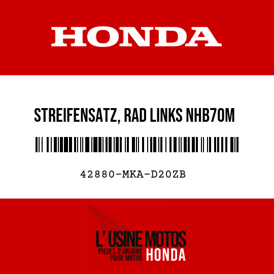image de 42880-MKA-D20ZB STREIFENSATZ, RAD LINKS NHB70M