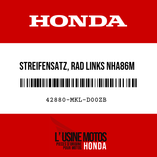 image de 42880-MKL-D00ZB STREIFENSATZ, RAD LINKS NHA86M