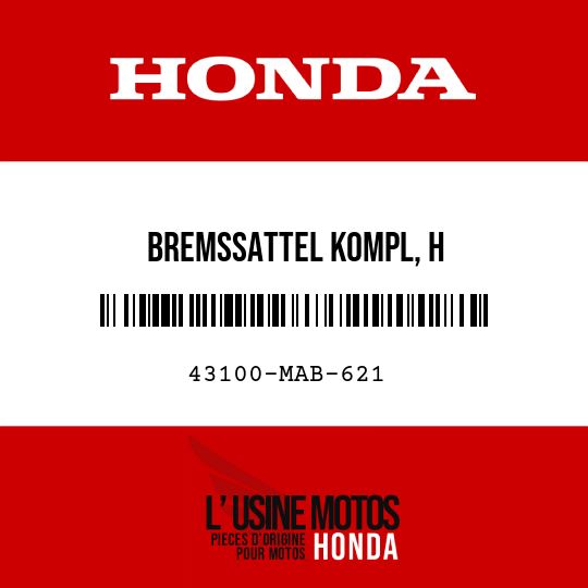 image de 43100-MAB-621 BREMSSATTEL KOMPL, H