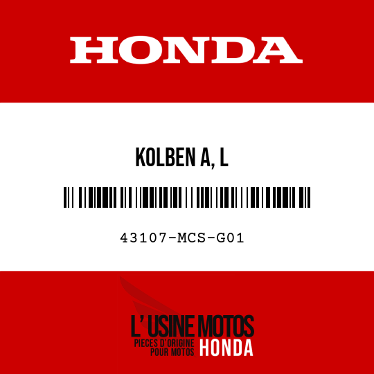 image de 43107-MCS-G01 KOLBEN A, L