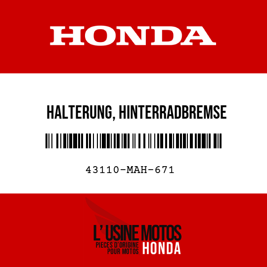 image de 43110-MAH-671 HALTERUNG, HINTERRADBREMSE