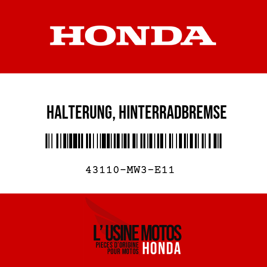 image de 43110-MW3-E11 HALTERUNG, HINTERRADBREMSE