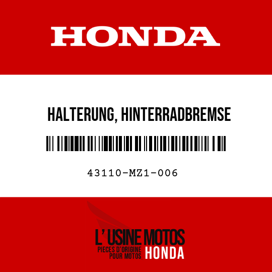 image de 43110-MZ1-006 HALTERUNG, HINTERRADBREMSE