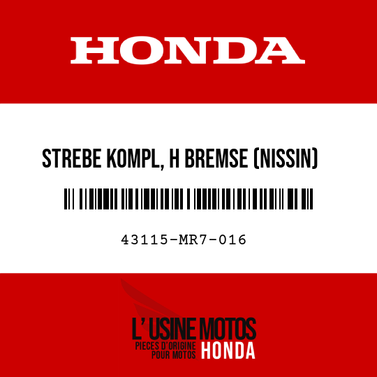 image de 43115-MR7-016 STREBE KOMPL, H BREMSE (NISSIN)