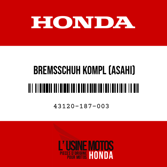 image de 43120-187-003 BREMSSCHUH KOMPL (ASAHI)