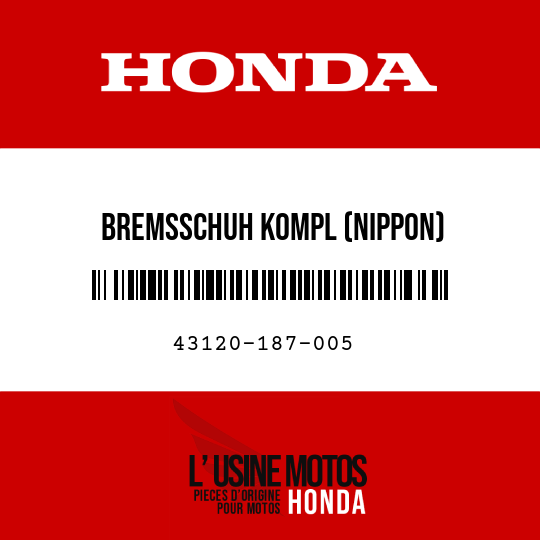 image de 43120-187-005 BREMSSCHUH KOMPL (NIPPON)