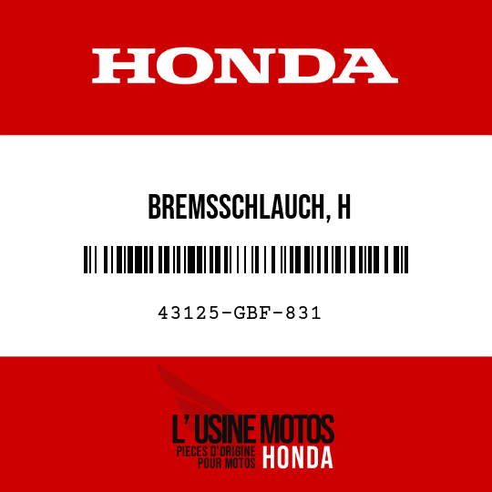 image de 43125-GBF-831 BREMSSCHLAUCH, H