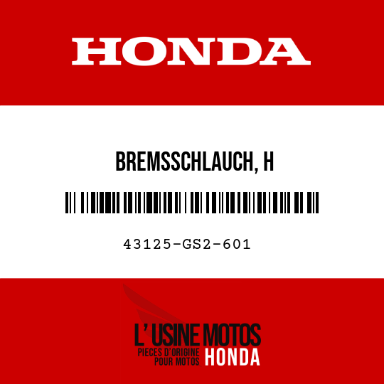 image de 43125-GS2-601 BREMSSCHLAUCH, H