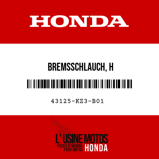 image de 43125-KZ3-B01 BREMSSCHLAUCH, H