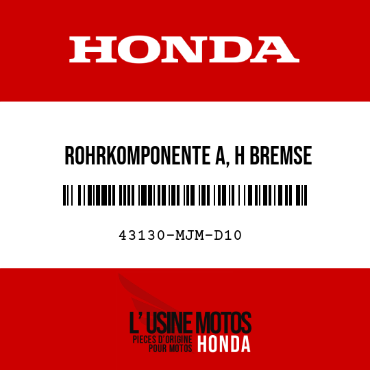 image de 43130-MJM-D10 ROHRKOMPONENTE A, H BREMSE