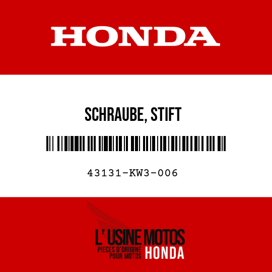 image de 43131-KW3-006 SCHRAUBE, STIFT