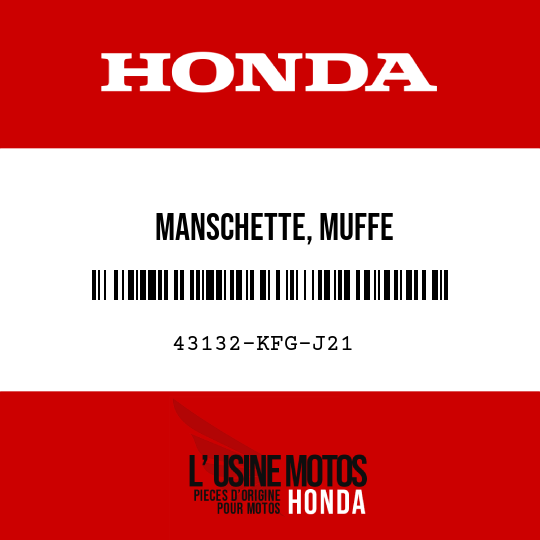 image de 43132-KFG-J21 MANSCHETTE, MUFFE