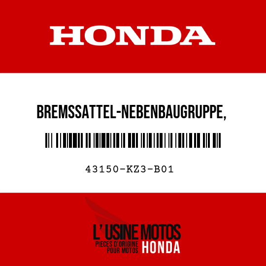 image de 43150-KZ3-B01 BREMSSATTEL-NEBENBAUGRUPPE,   HINTERRADBREMSE (NISSIN)