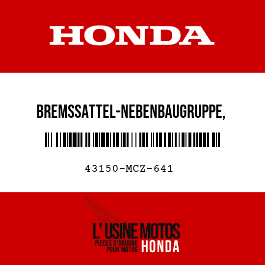 image de 43150-MCZ-641 BREMSSATTEL-NEBENBAUGRUPPE,   HINTERRADBREMSE