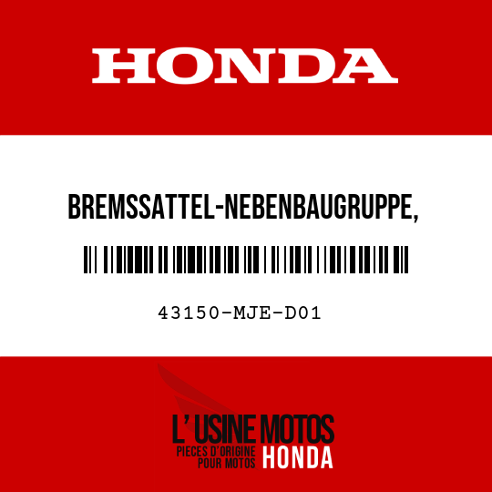image de 43150-MJE-D01 BREMSSATTEL-NEBENBAUGRUPPE, HINTERRADBREMSE (NISSIN)