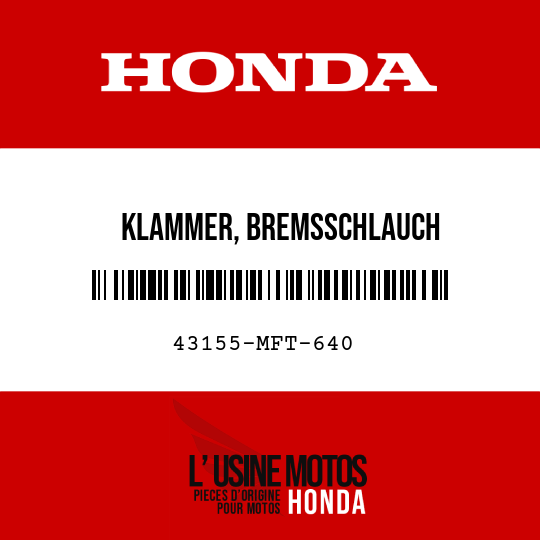 image de 43155-MFT-640 KLAMMER, BREMSSCHLAUCH