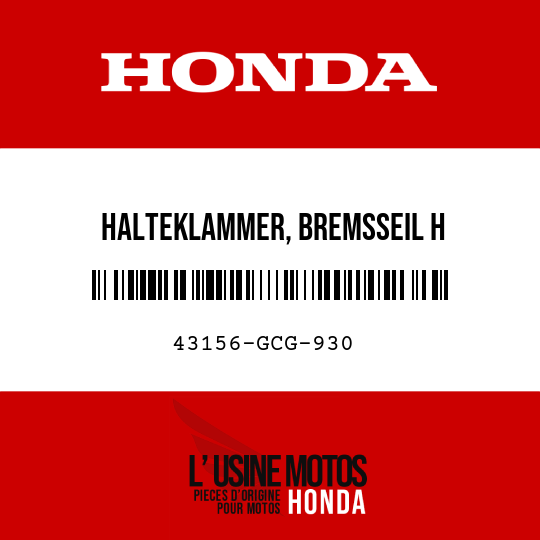 image de 43156-GCG-930 HALTEKLAMMER, BREMSSEIL H