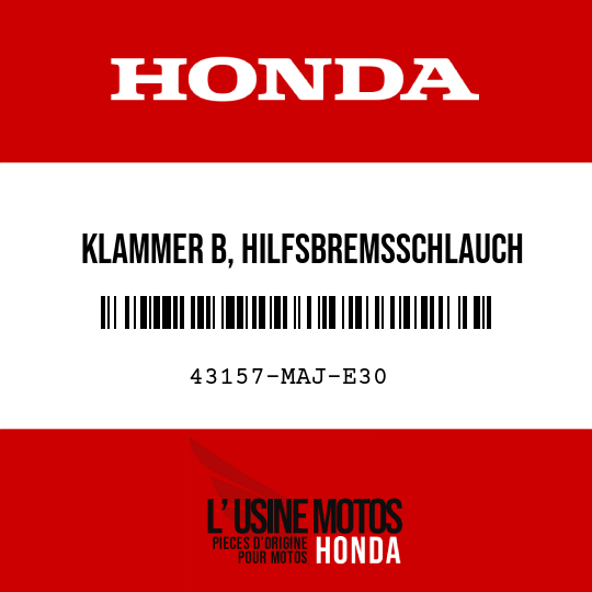 image de 43157-MAJ-E30 KLAMMER B, HILFSBREMSSCHLAUCH