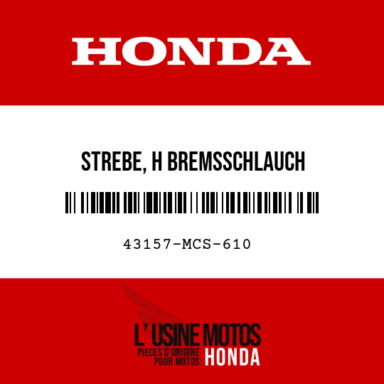 image de 43157-MCS-610 STREBE, H BREMSSCHLAUCH