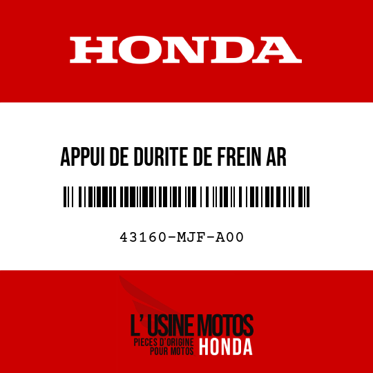 image de 43160-MJF-A00 APPUI DE DURITE DE FREIN AR