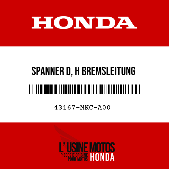 image de 43167-MKC-A00 SPANNER D, H BREMSLEITUNG