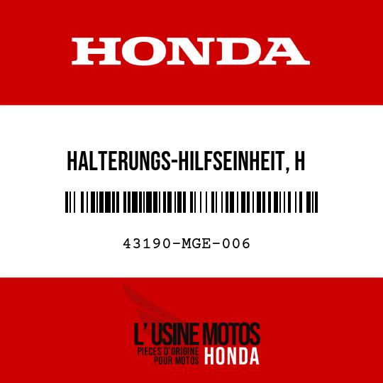 image de 43190-MGE-006 HALTERUNGS-HILFSEINHEIT, H