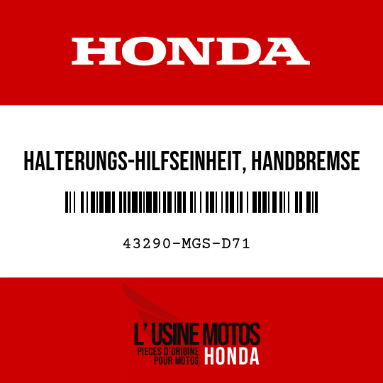 image de 43290-MGS-D71 HALTERUNGS-HILFSEINHEIT, HANDBREMSE
