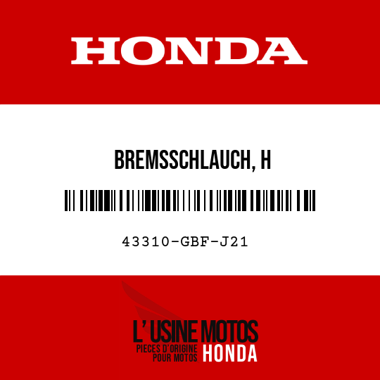 image de 43310-GBF-J21 BREMSSCHLAUCH, H
