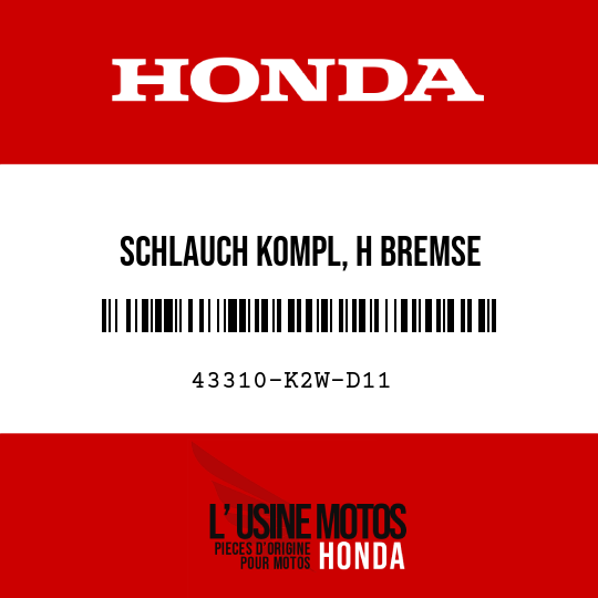 image de 43310-K2W-D11 SCHLAUCH KOMPL, H BREMSE