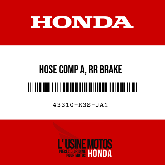 image de 43310-K3S-JA1 HOSE COMP A, RR BRAKE