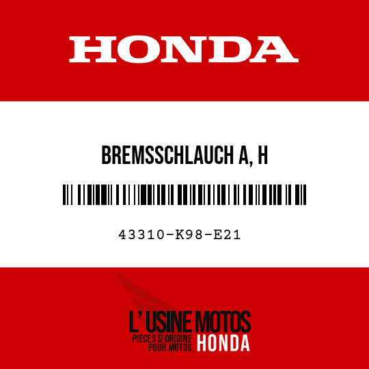 image de 43310-K98-E21 BREMSSCHLAUCH A, H