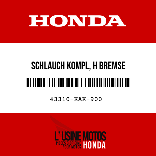 image de 43310-KAK-900 SCHLAUCH KOMPL, H BREMSE