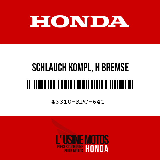 image de 43310-KPC-641 SCHLAUCH KOMPL, H BREMSE