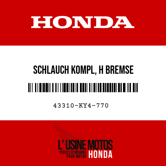image de 43310-KY4-770 SCHLAUCH KOMPL, H BREMSE