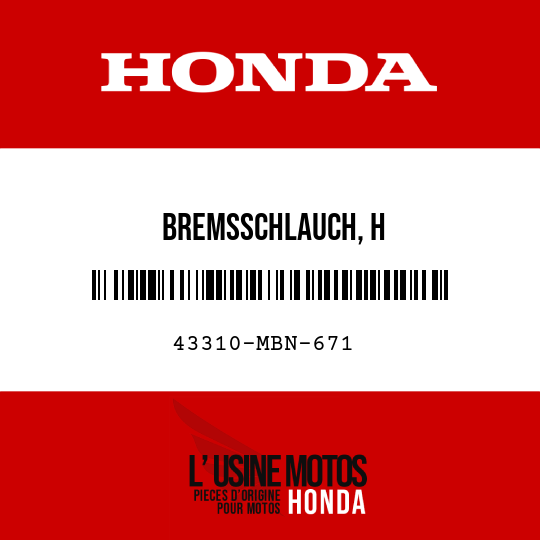 image de 43310-MBN-671 BREMSSCHLAUCH, H