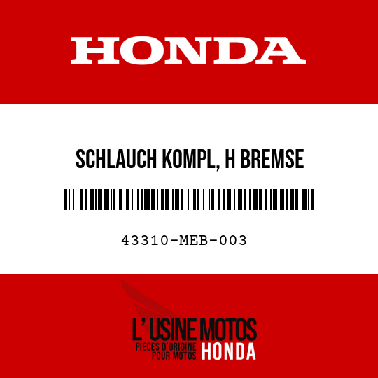 image de 43310-MEB-003 SCHLAUCH KOMPL, H BREMSE