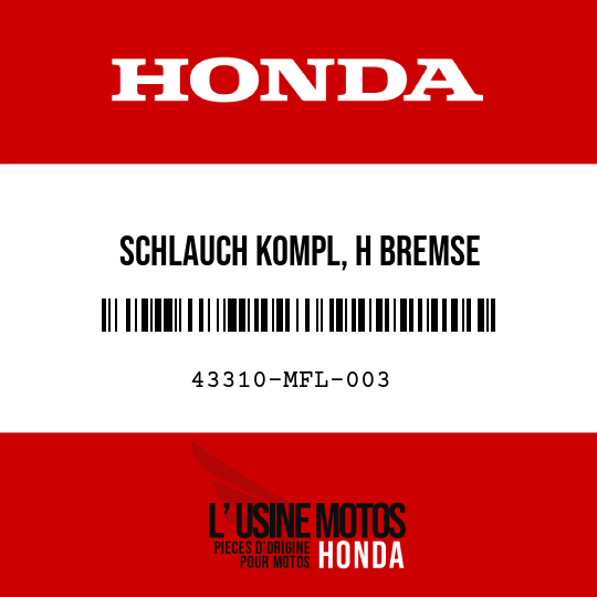 image de 43310-MFL-003 SCHLAUCH KOMPL, H BREMSE