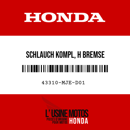image de 43310-MJE-D01 SCHLAUCH KOMPL, H BREMSE
